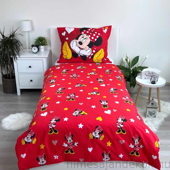 Disney Minnie Love & Stars ágyneműhuzat 140×200cm 70×90 cm