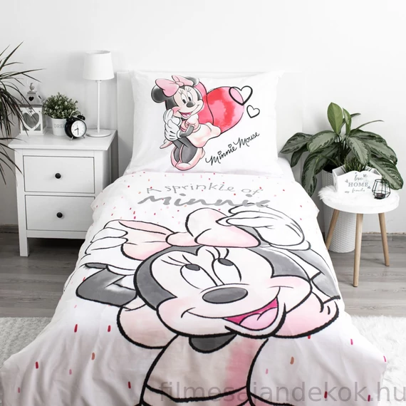 Disney Minnie White ágyneműhuzat 140×200cm 70×90 cm