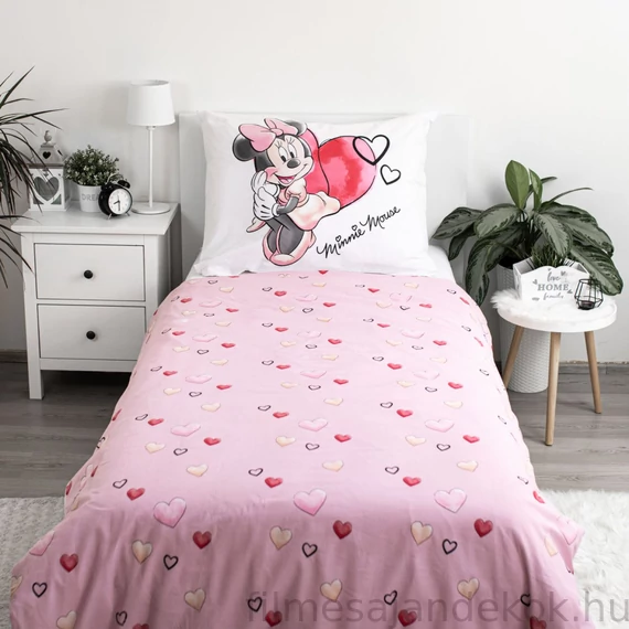 Disney Minnie White ágyneműhuzat 140×200cm 70×90 cm