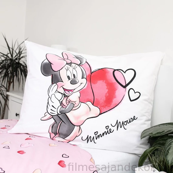 Disney Minnie White ágyneműhuzat 140×200cm 70×90 cm