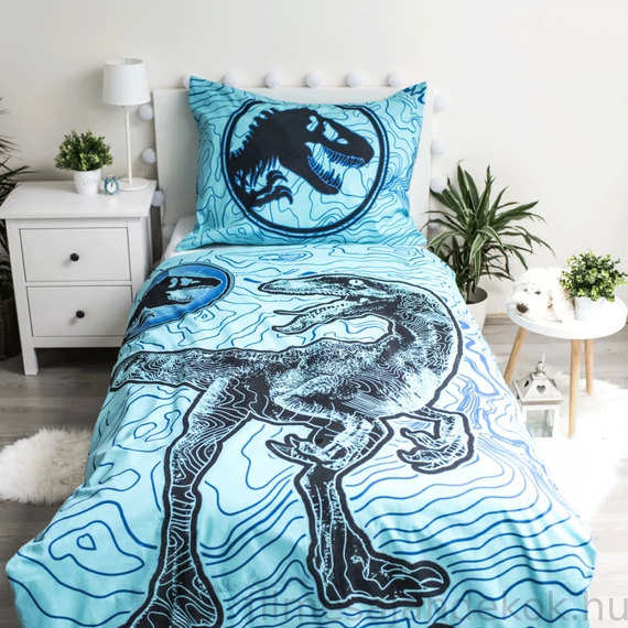 Jurassic World Dinosaur Tracker Sötétben világító ágyneműhuzat 140×200cm 70x90 cm