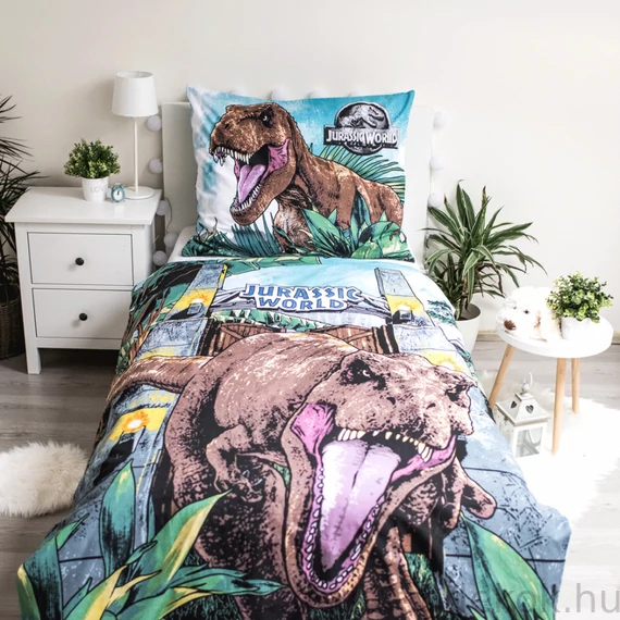 Jurassic World Roar sötétben világító ágyneműhuzat 140×200cm 70x90 cm