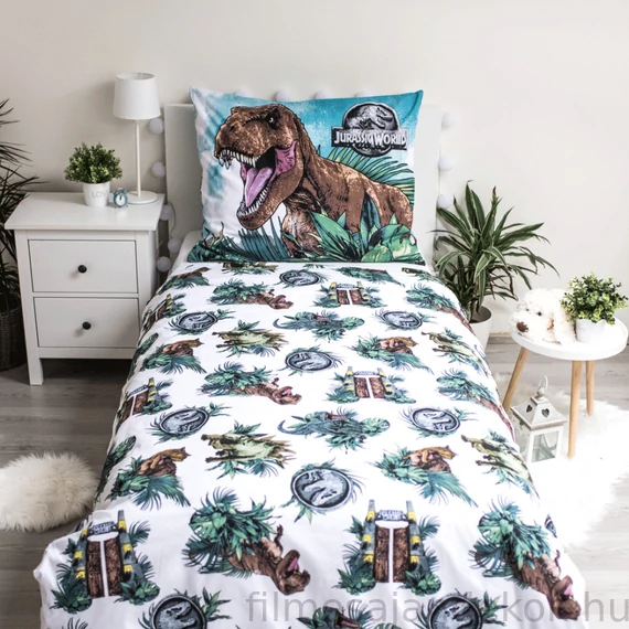 Jurassic World Roar sötétben világító ágyneműhuzat 140×200cm 70x90 cm