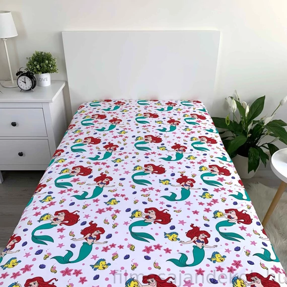 Disney Hercegnők Ariel gumis lepedő 90x200 cm