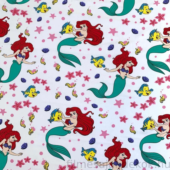 Disney Hercegnők Ariel gumis lepedő 90x200 cm