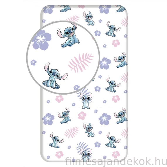 Disney Lilo és Stitch, A csillagkutya gumis lepedő 90x200 cm