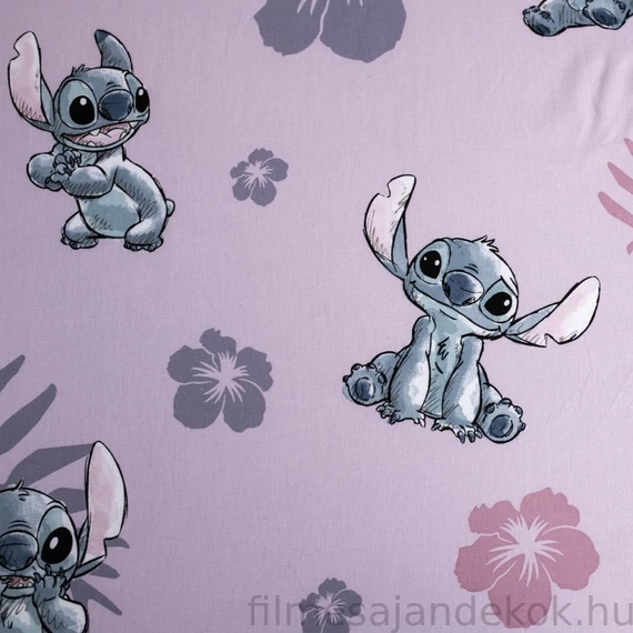 Disney Lilo és Stitch A csillagkutya Pink gumis lepedő 90x200 cm
