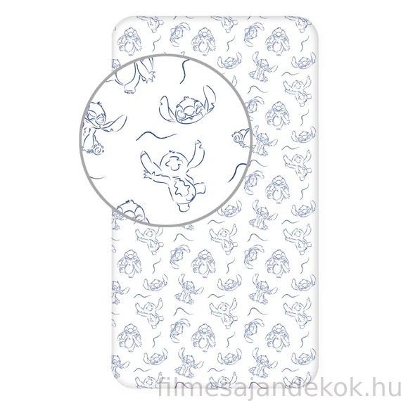 Disney Lilo és Stitch, A csillagkutya Stellar Waves gumis lepedő 90x200 cm