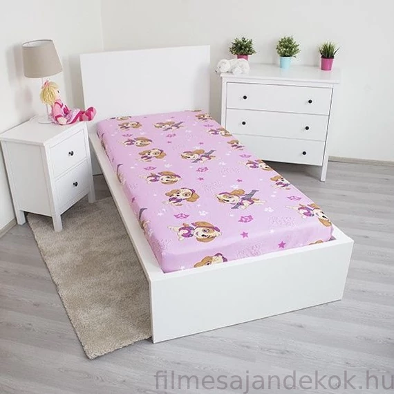 Mancs Őrjárat Pup Power gumis lepedő 90x200 cm