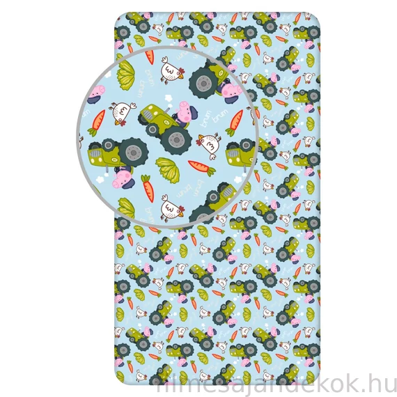 Peppa malac Farming gumis lepedő 90x200 cm