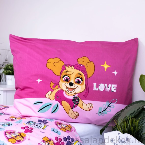 Mancs Őrjárat Pink Love ágyneműhuzat 140×200cm 70×90 cm microfibre