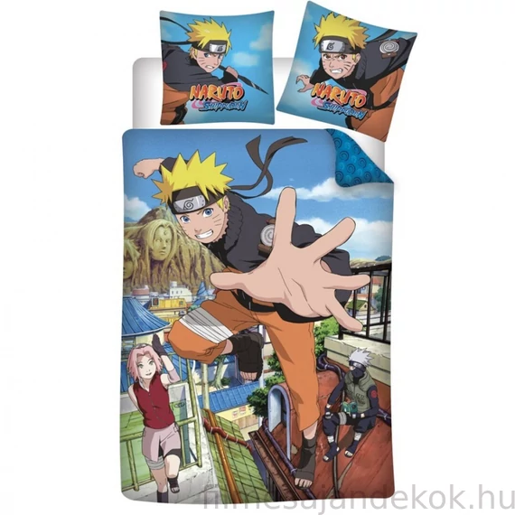 Naruto Hidden Leaf ágyneműhuzat 140×200cm, 65×65 cm