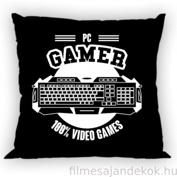 Gamer Black párnahuzat 40x40 cm