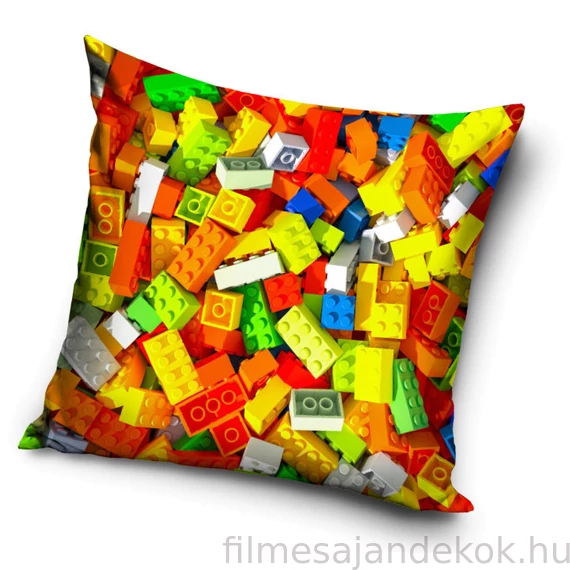 Lego mintázatú Bricks párnahuzat 40x40 cm Velúr