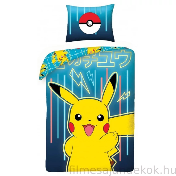 Pokémon Neon ágyneműhuzat 140×200cm, 70×90 cm