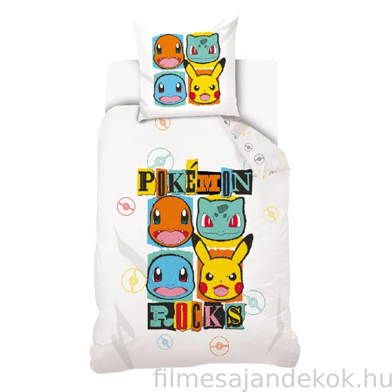 Pokémon Rocks ágyneműhuzat 140×200cm, 70×90 cm