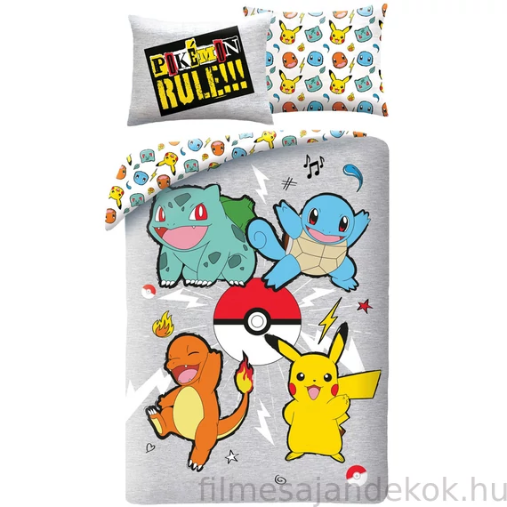 Pokémon Rule! ágyneműhuzat 140×200cm, 70×90 cm microfibre