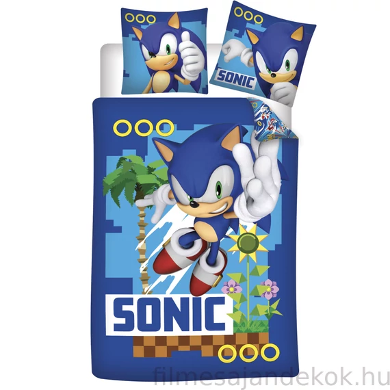 Sonic, a sündisznó Coin Chase ágyneműhuzat 140×200cm, 70×90 cm