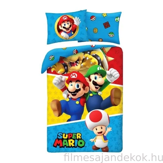Super Mario ágyneműhuzat 140×200cm, 70×90 cm
