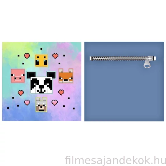 Minecraft Animals párna, díszpárna levehető huzattal 35x35 cm Velúr