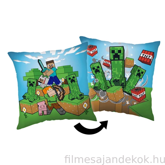 Minecraft Creeper Chaos párna, díszpárna 40x40 cm