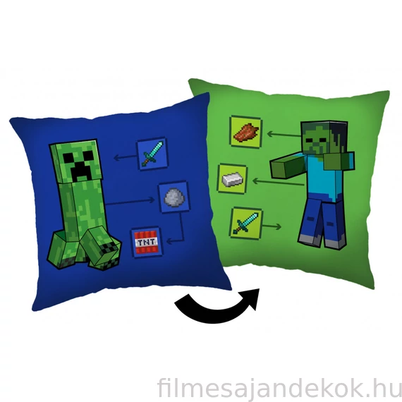 Minecraft How to Creeper párna, díszpárna 40*40 cm