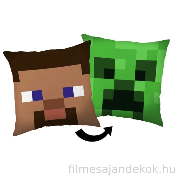 Minecraft Steve Creeper párna, díszpárna 40*40 cm