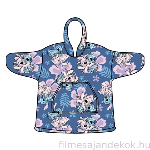Disney Lilo és Stitch A csillagkutya Hibiscus belebújós plüss polár takaró poncsó 3-6 év