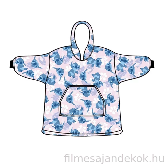 Disney Lilo és Stitch, A csillagkutya Light Rose belebújós plüss polár takaró, poncsó 3-6 év