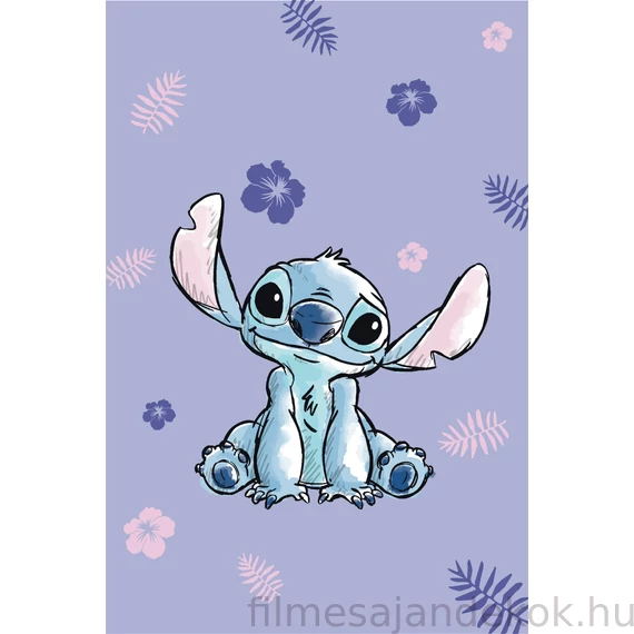 Disney Lilo és Stitch, A csillagkutya Purple mikroflanel takaró 100x150cm