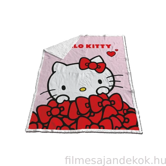 Hello Kitty Bow sherpa takaró 130x170cm