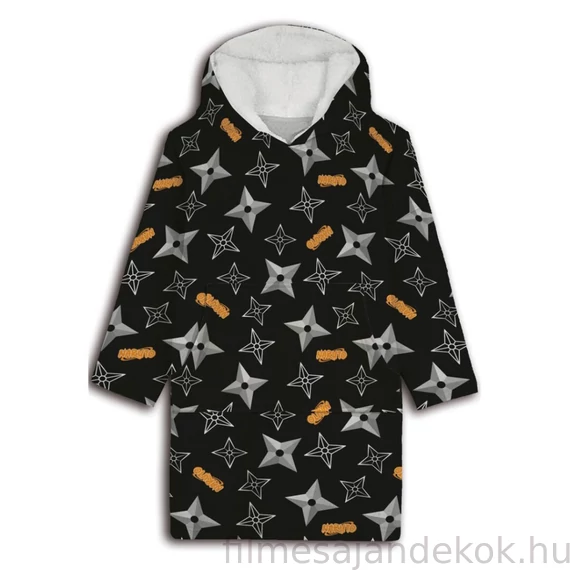 Naruto Shuriken belebújós plüss polár takaró, poncsó 7-14 év