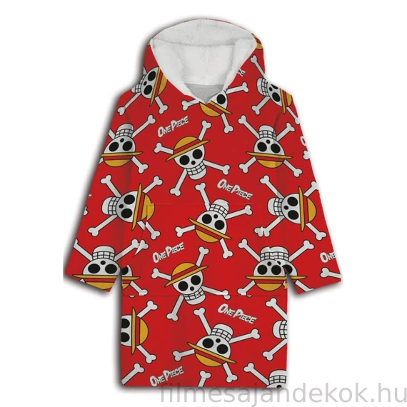 One Piece Red belebújós plüss polár takaró, poncsó 7-14 év