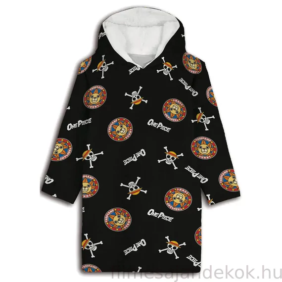 One Piece Thousand Sunny belebújós plüss polár takaró, poncsó 7-14 év