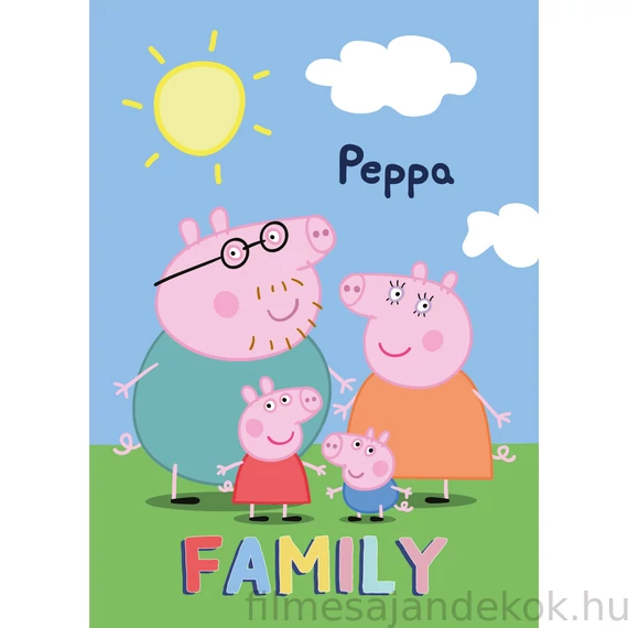 Peppa malac Family polár takaró 100x140cm