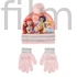 Disney Hercegnők Pink gyerek sapka + kesztyű szett