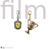 Harry Potter - Hufflepuff (Hugrabug) charm medál szett (2 darabos)
